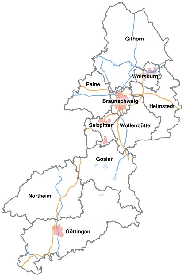ArL Braunschweig - Gebietskarte