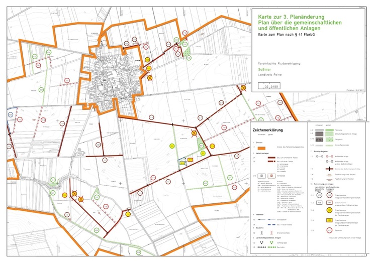 Karte zur 3. Änderung des Plans nach § 41 FlurbG