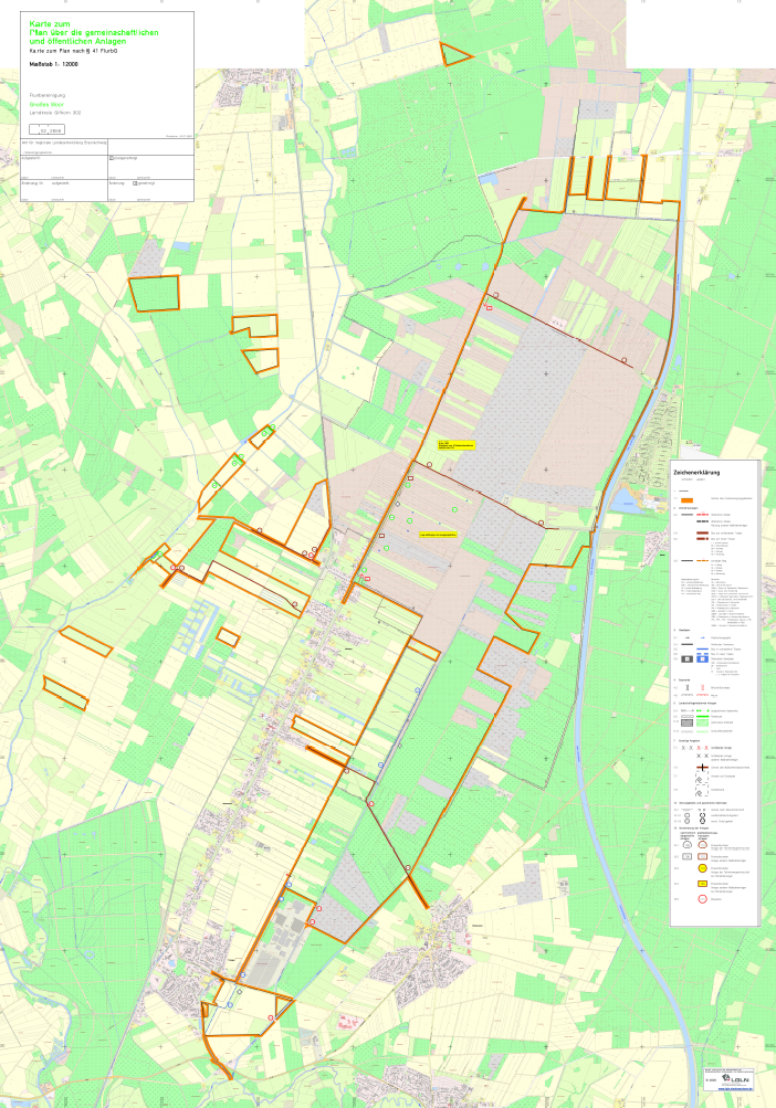 Plan nach §41 FlurbG im Flurbereinigungsverfahren Großes Moor