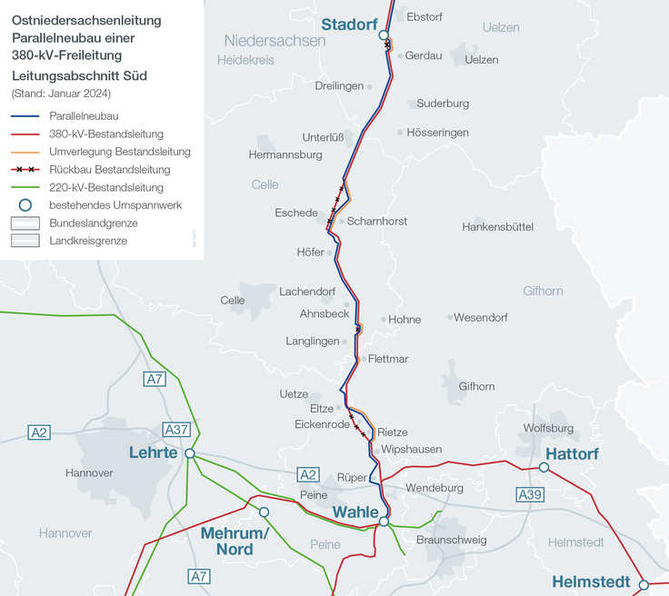 Ostniedersachsenleitung, TenneT