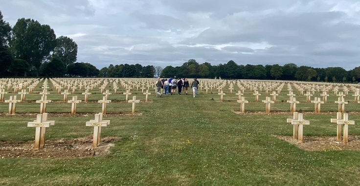 Der französische Soldatenfriedhof Notre Dame de Lorette.