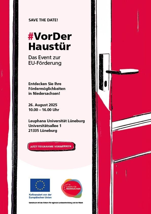 Einladungsgrafik mit Hinweis auf die Veranstaltung #VorDerHaustür