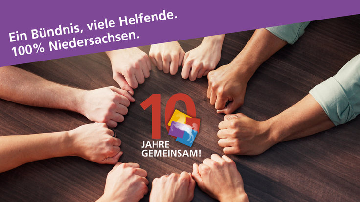 Aktionslogo 10 Jahre Niedersachsen packt an