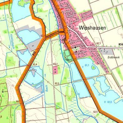 Gebiet der Flurbereinigung Erse-Wipshausen
