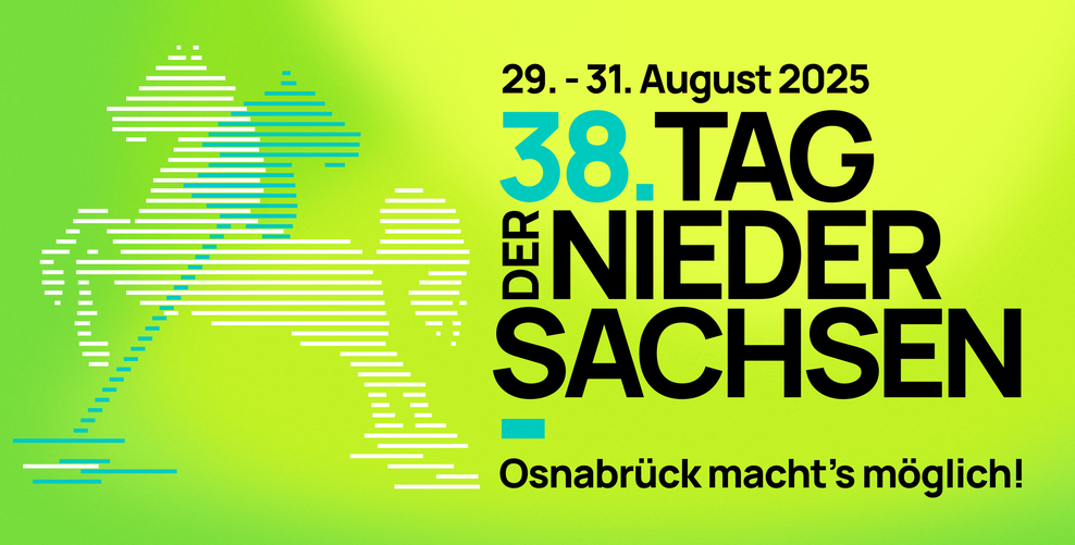 Niedersachsen Pferd mit dem Datum zum Tag der Niedersachsen