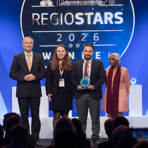 Siegerfoto bei den REGIOSTARS-Award der EU